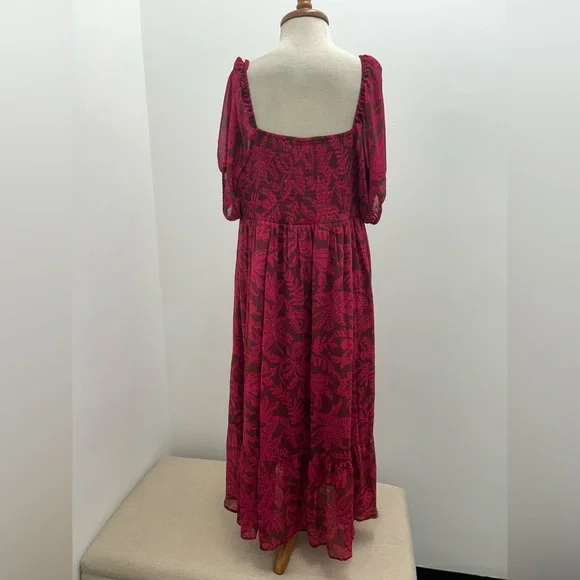 Torrid Burgundy Floral Maxi Dress - Picture 3 of 7